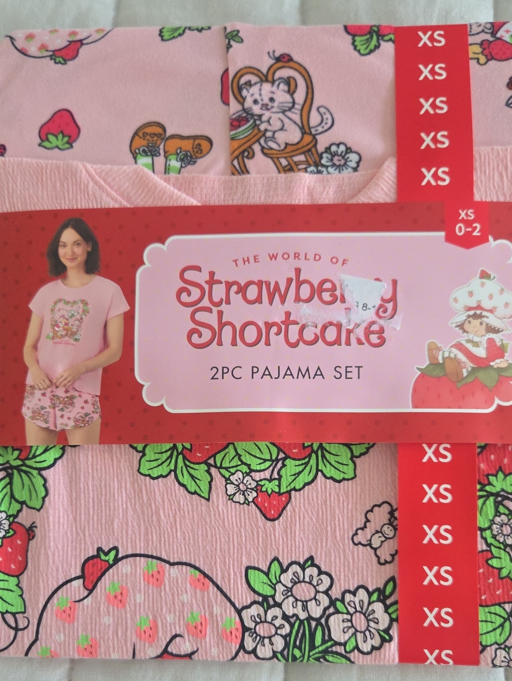 NWT Womens 2PC Strawberry Shortcake Pajama Set - XS